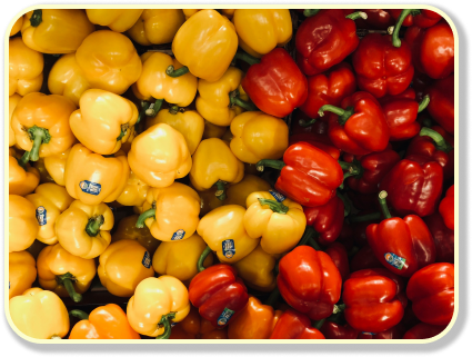 yellow and red peppers